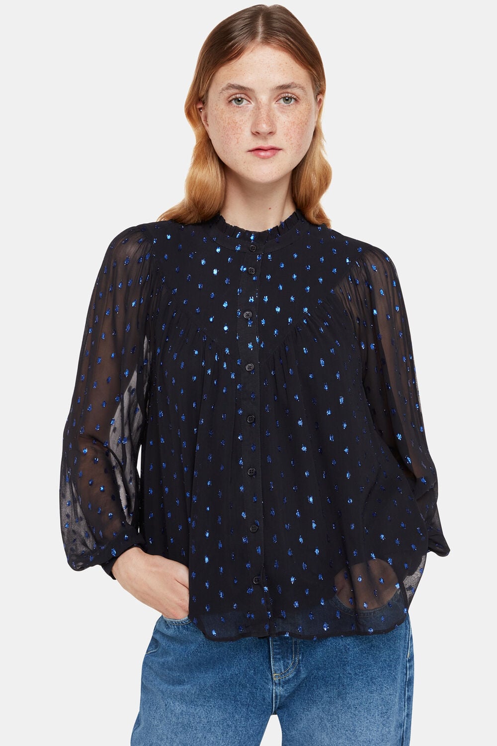 Mia Metallic Dobby Top
