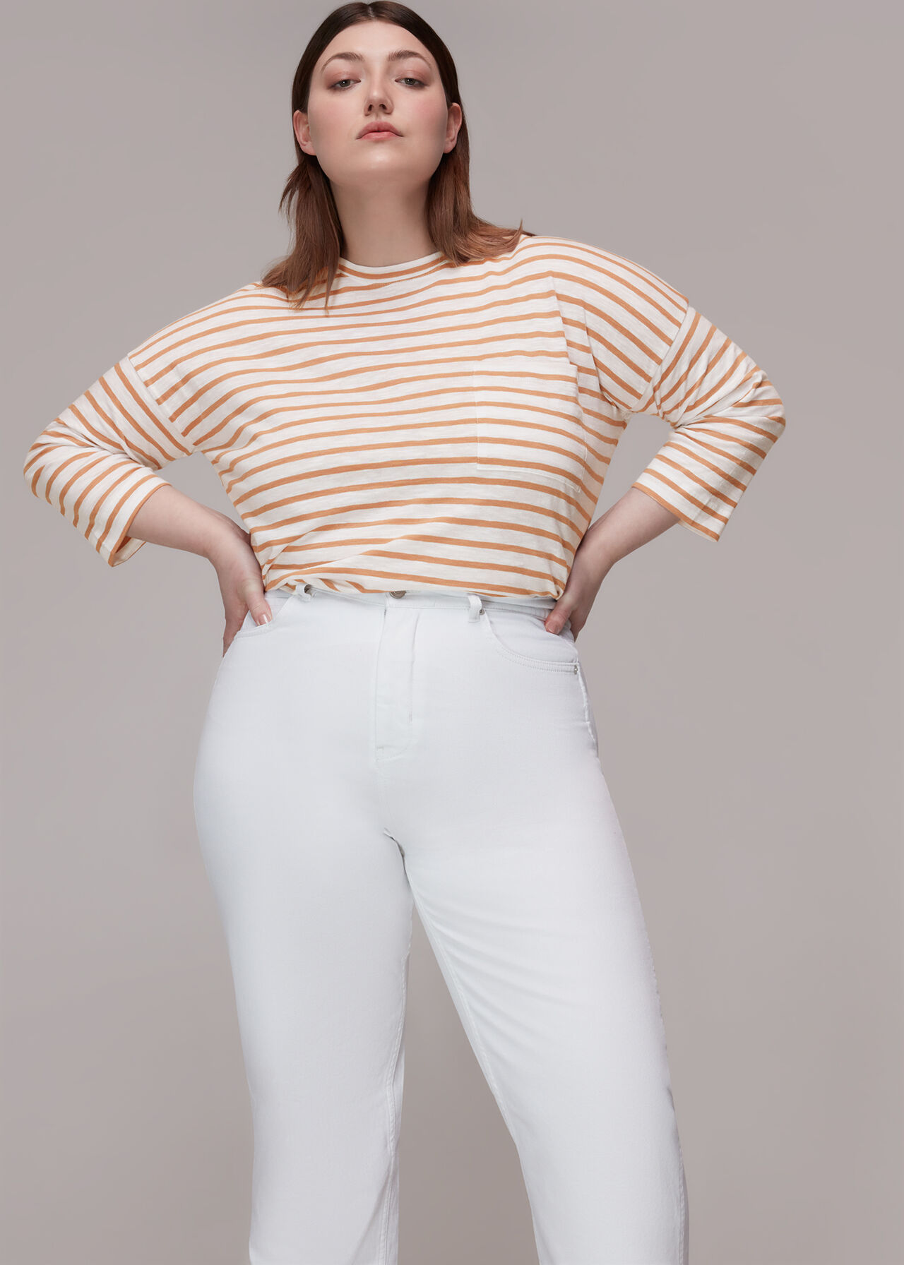 Stripe Cotton Pocket Top