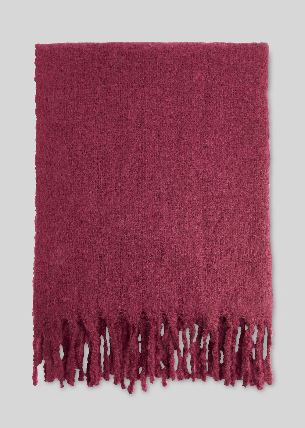Open Weave Blanket Scarf Burgundy