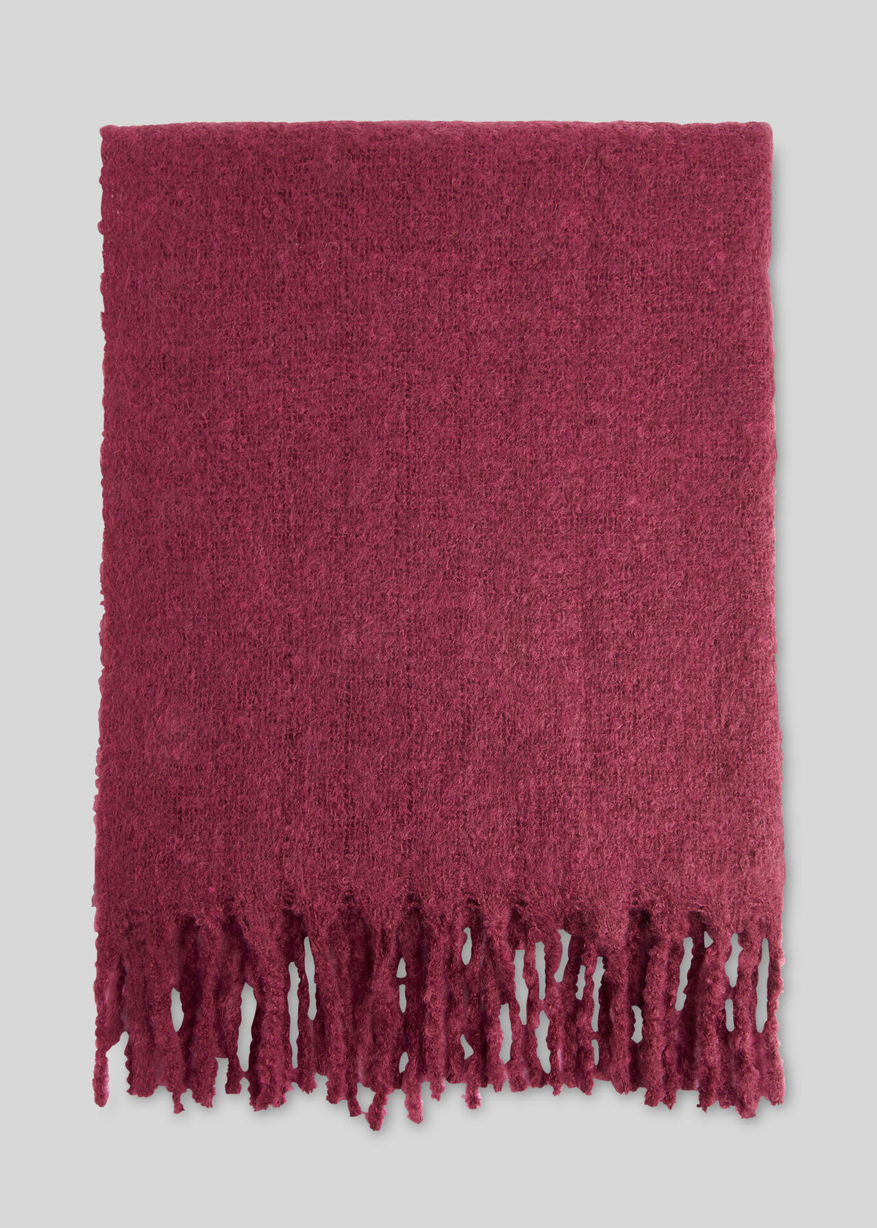 Open Weave Blanket Scarf Burgundy