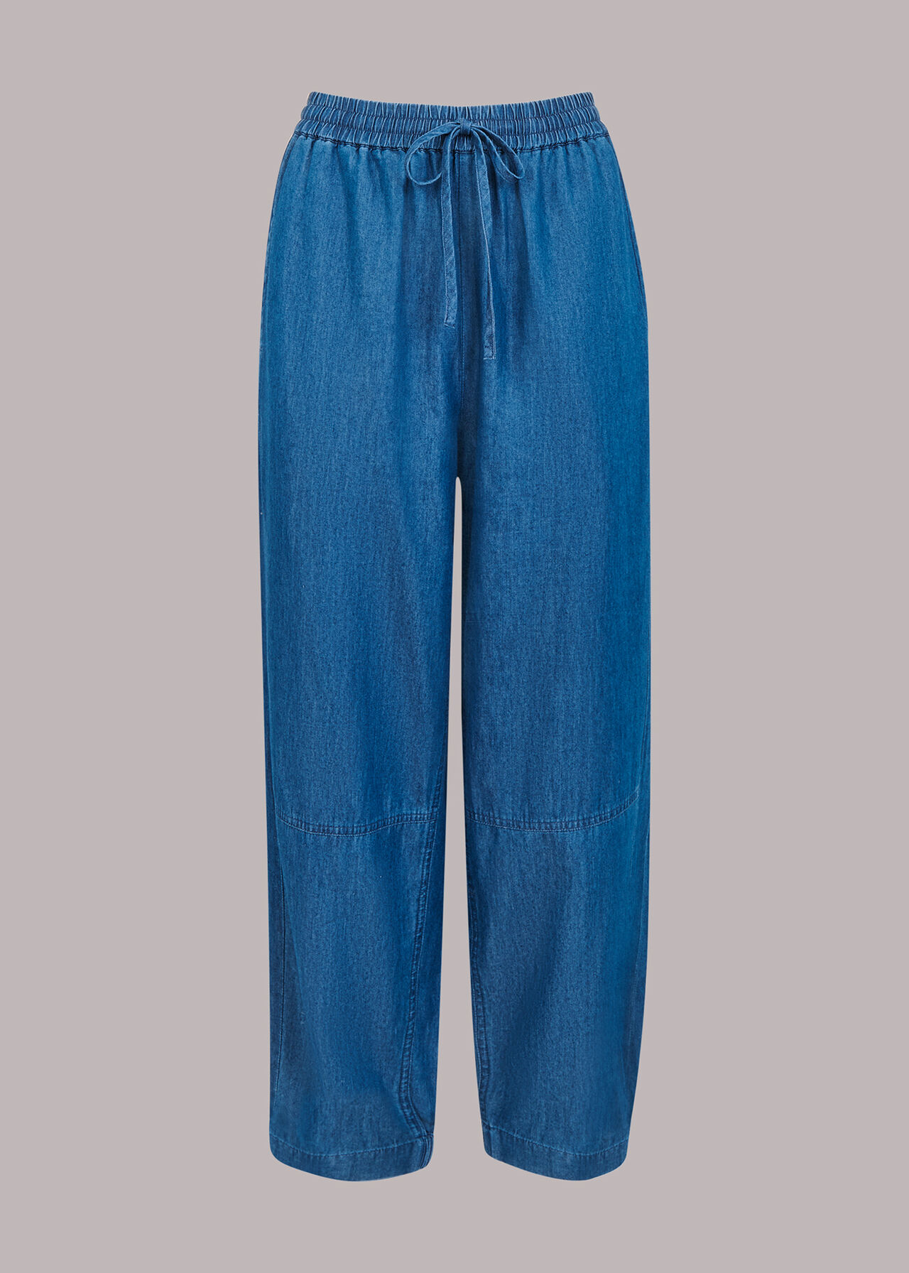 Blue Lucy Chambray Barrel Trouser WHISTLES