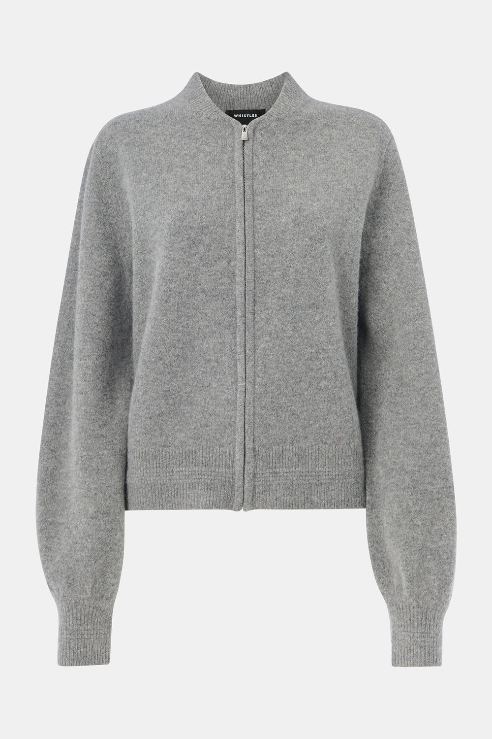 Zip Front Bomber Knit
