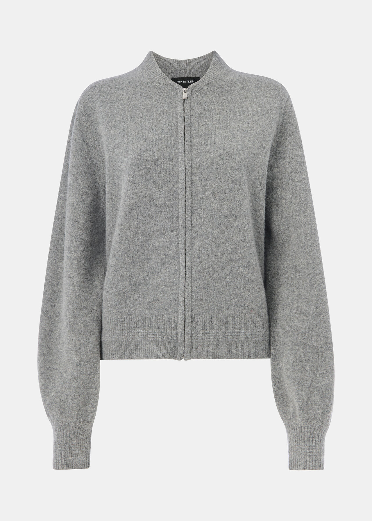 Zip Front Bomber Knit
