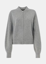Zip Front Bomber Knit