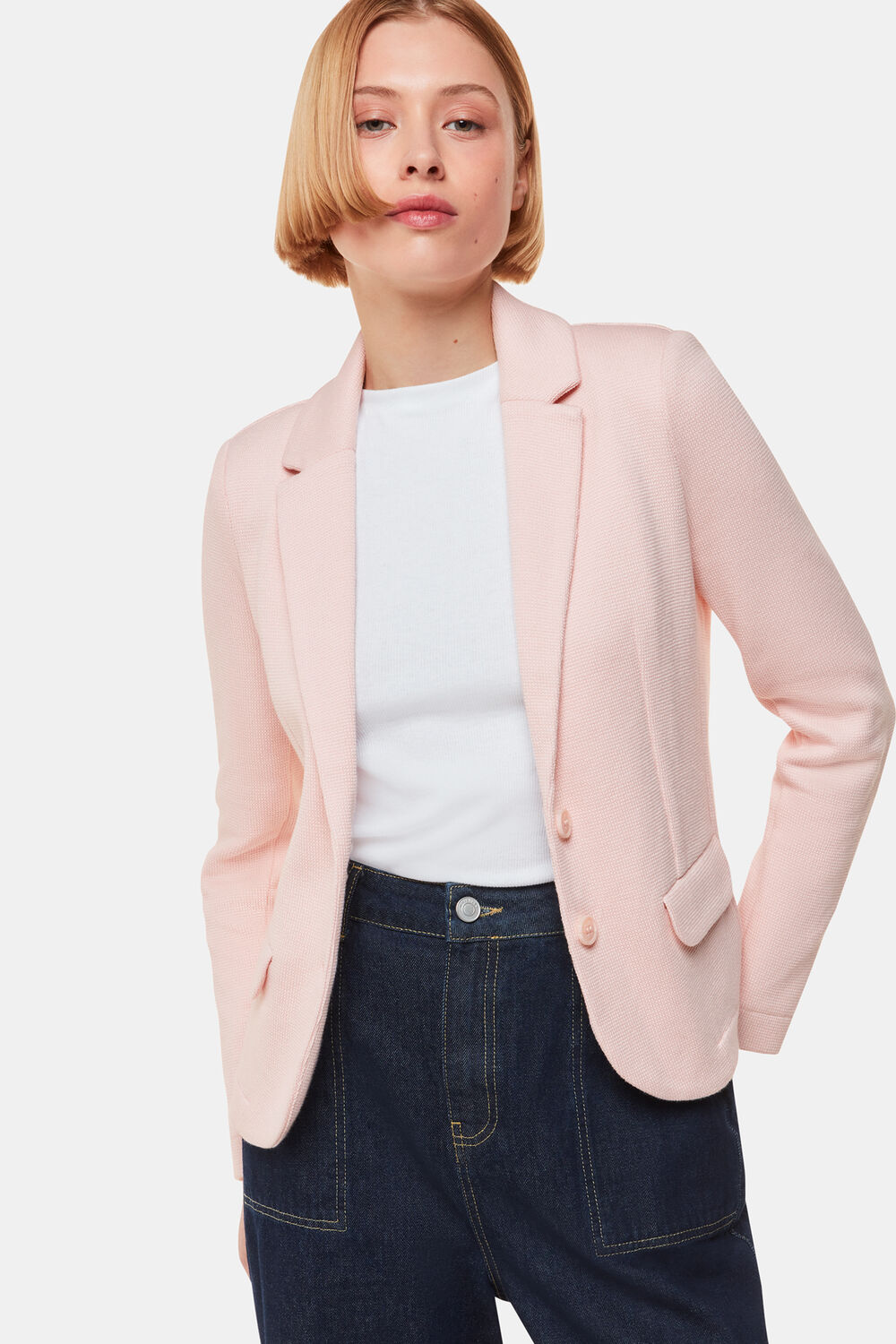 Pink Slim Jersey Jacket
