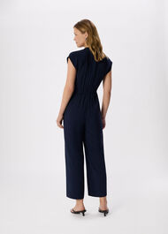 Petite Sleeveless Drawstring Jumpsuit