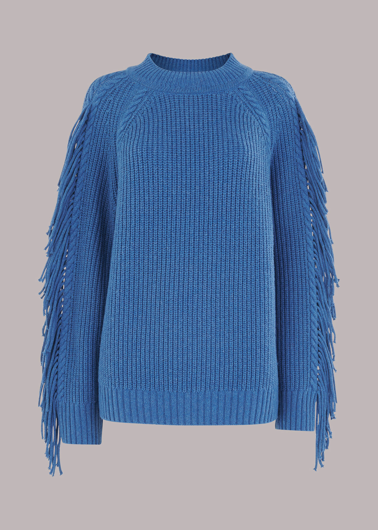 Fringe Sleeve Cable Sweater