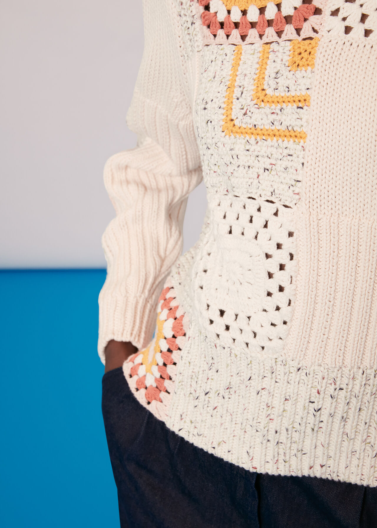Patchwork Crochet Jumper