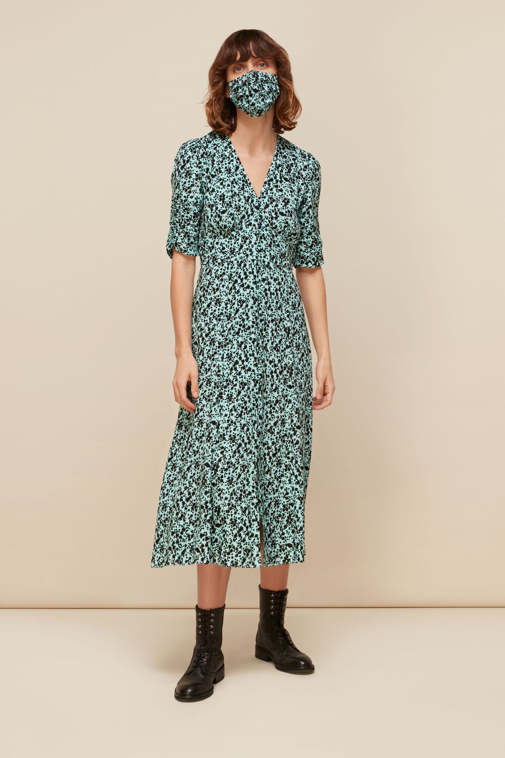 Midnight Meadow Floral Dress