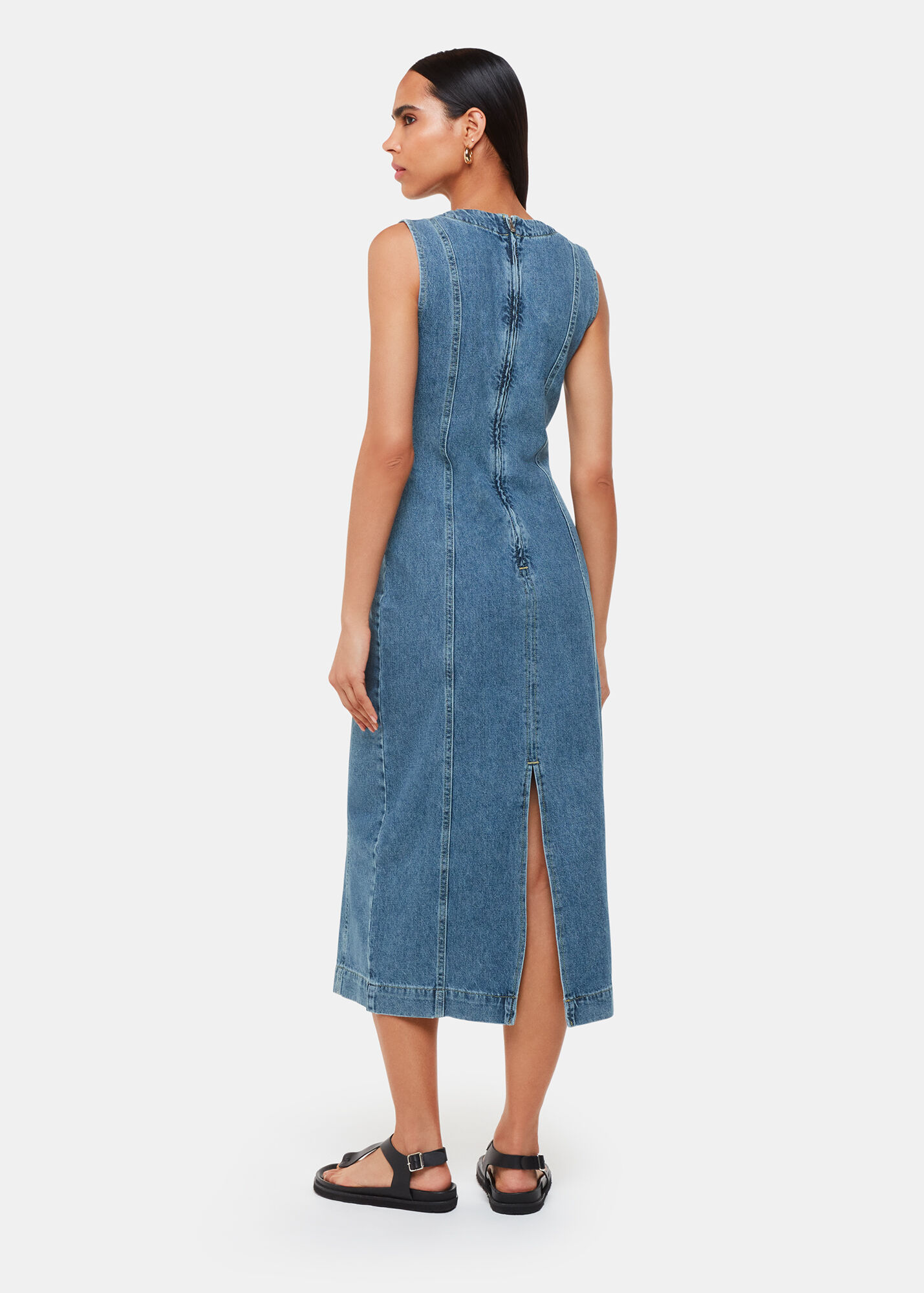 Oakley Sleeveless Denim Midi Dress main image 1