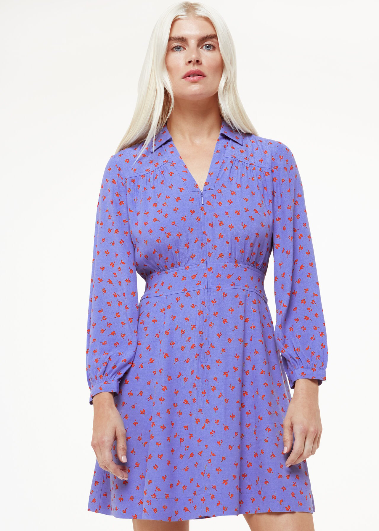 Petite Scattered Petals Print Dress