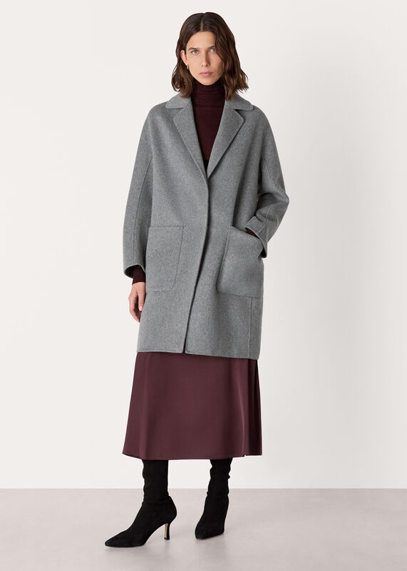 Grey Cassie Double Face Pocket Coat