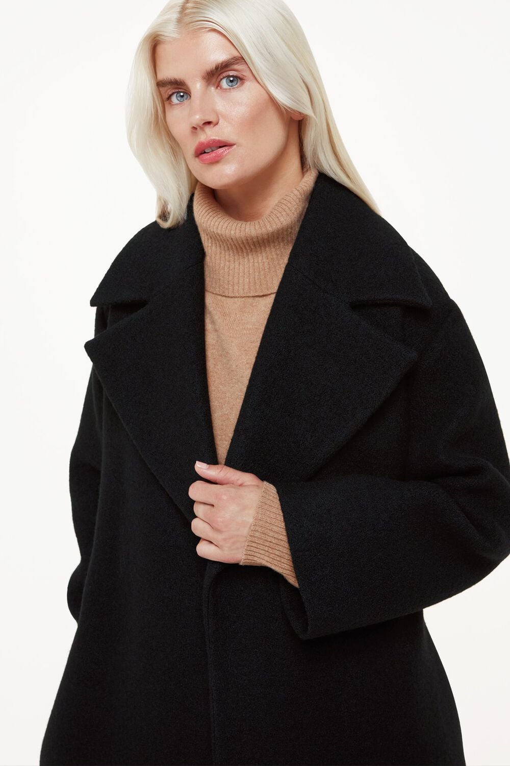 Petite Lorna Wrap Wool Coat