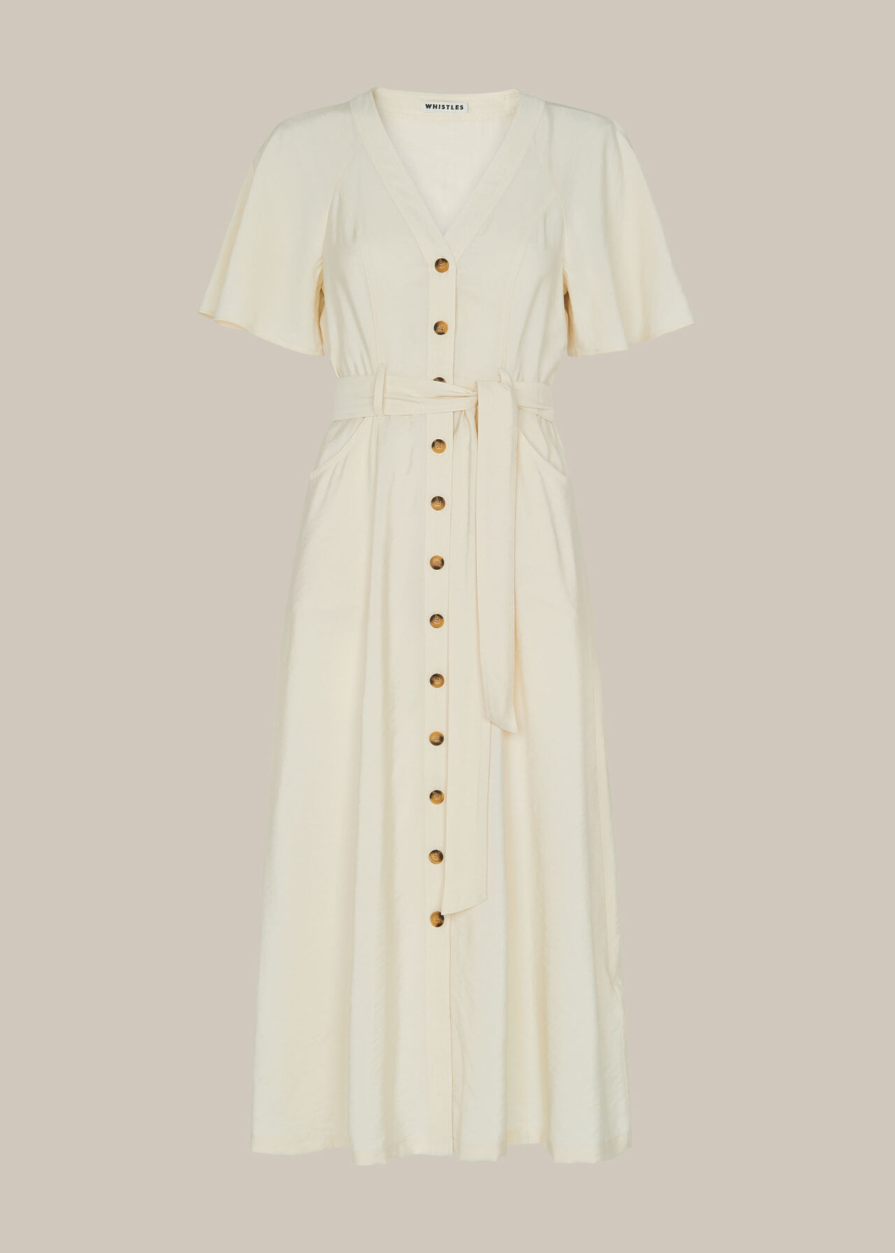 Ivory Anita Frill Sleeve Dress | WHISTLES