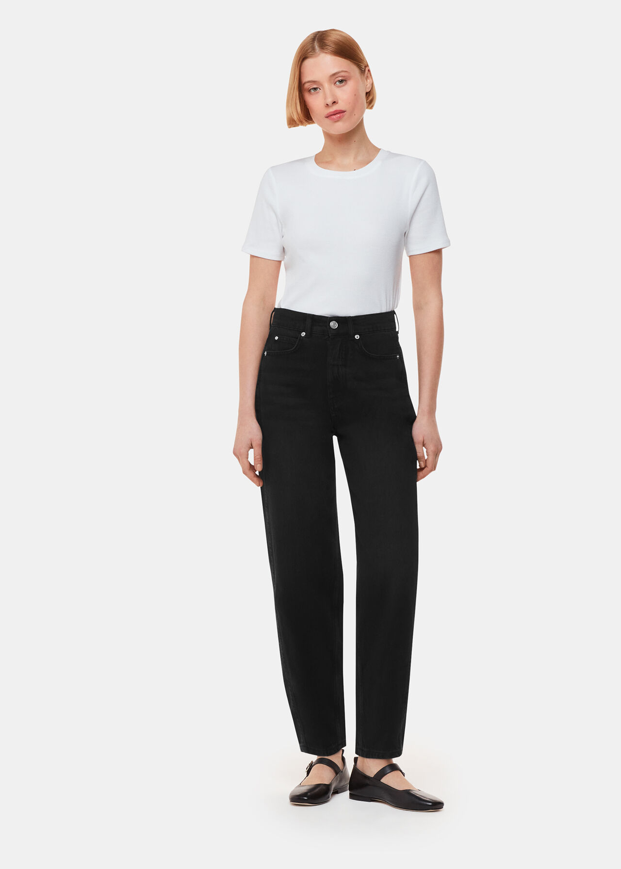 Authentic Barrel Leg Jean Black