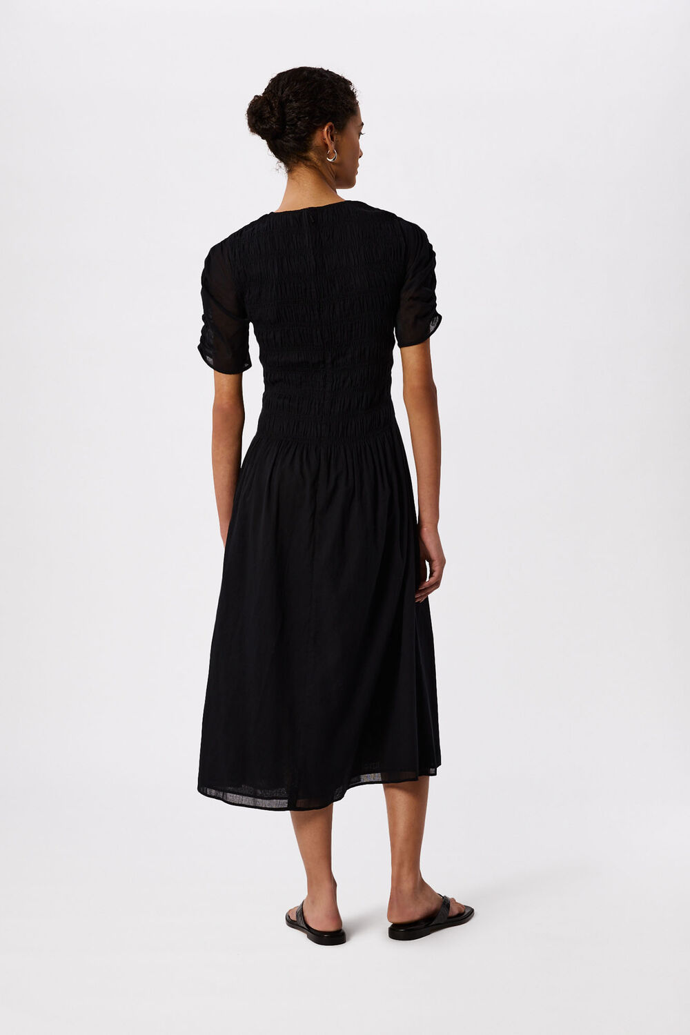 Black Petite Avery Smocked Dress