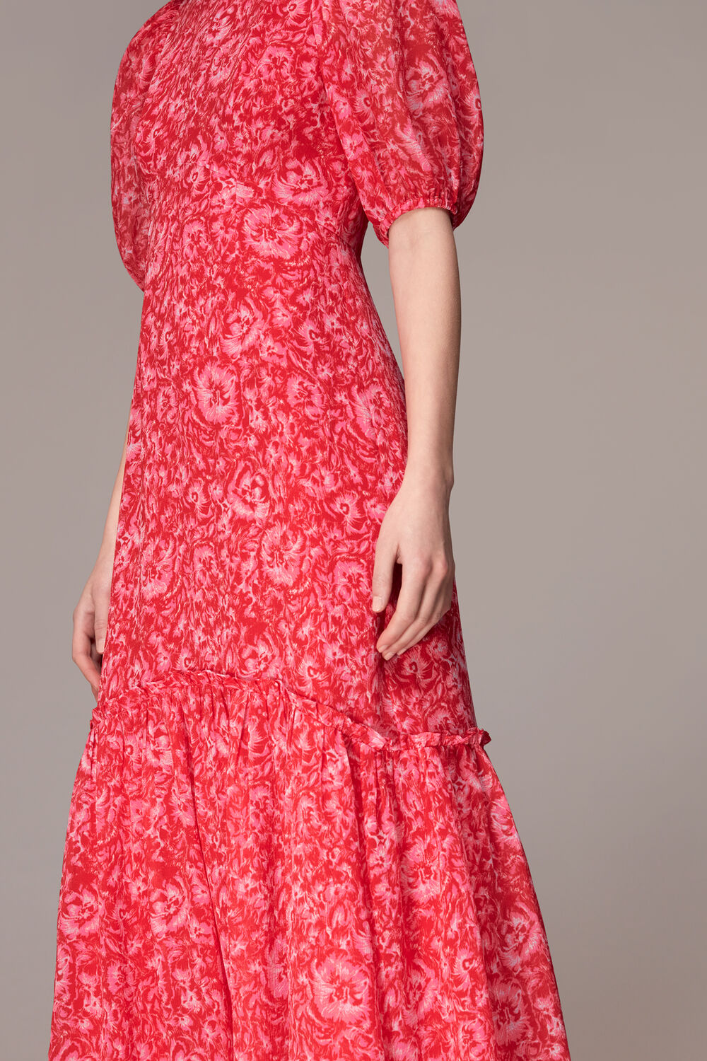 Clouded Floral Midi Dress