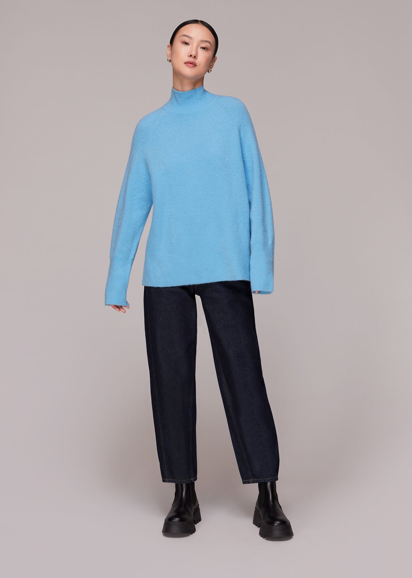 Whistles oversized funnel neck knit cheap
