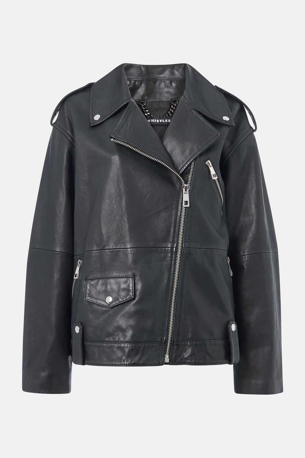 Freja Leather Biker Jacket