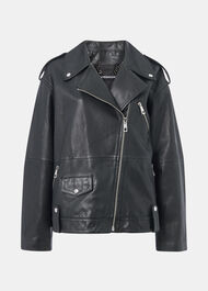 Freja Leather Biker Jacket