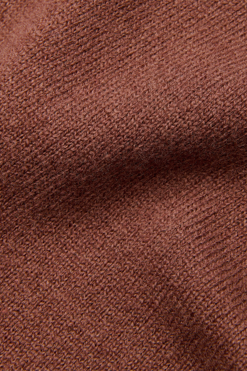 Brown Wool Cowl Neck Knit Jumper