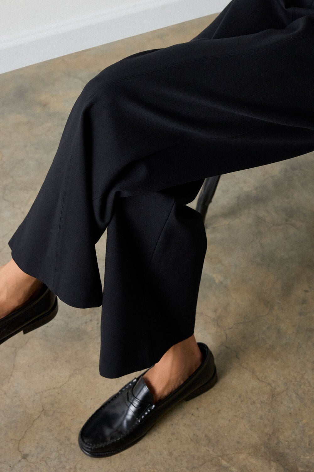Black Petite Camilla Wide Leg Trouser