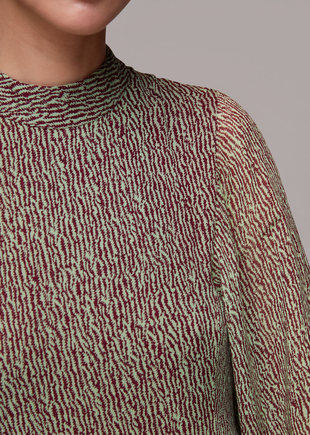 Maze Print Midi Dress
