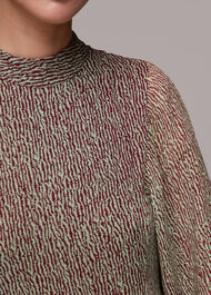 Maze Print Midi Dress