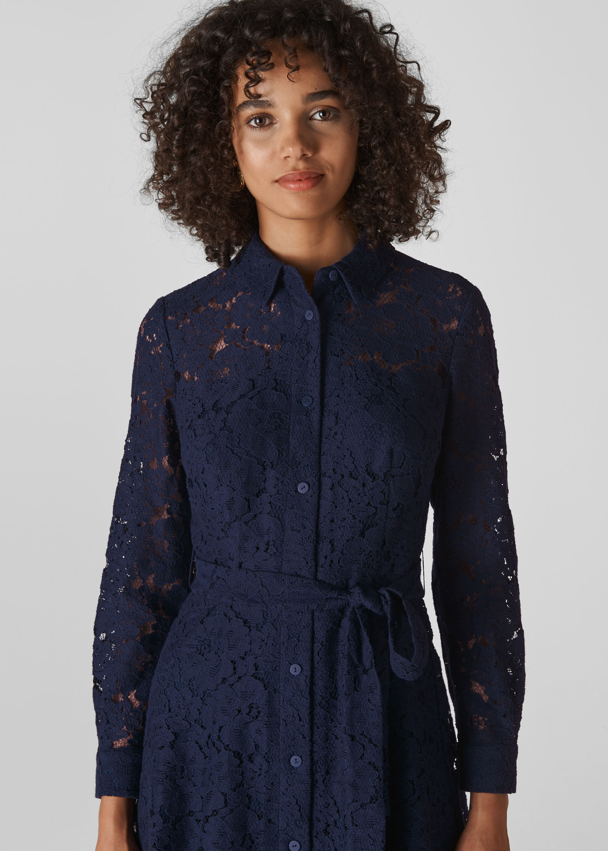 Whistles navy lace dress new arrivals