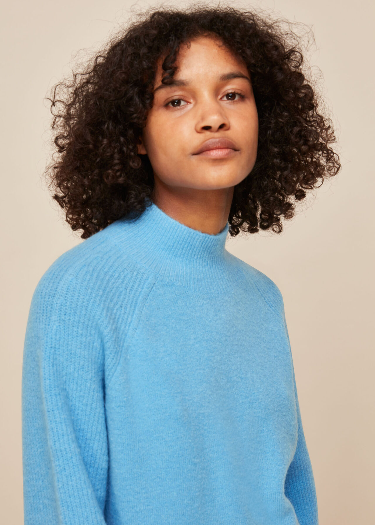 Blue Full Sleeve Knitted Jumper | WHISTLES