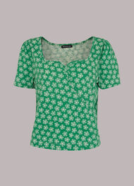Daisy Check Wrap Tee