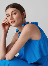 Romina Tie Detail Dress Blue