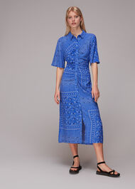 Bandana Spot Print Shirt Dress
