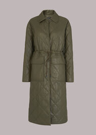 Millie Leather Quilted Coat
