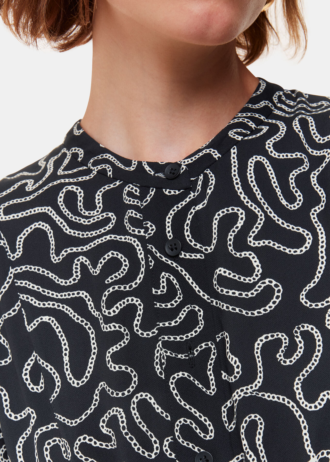 Chain Print Flippy Dress
