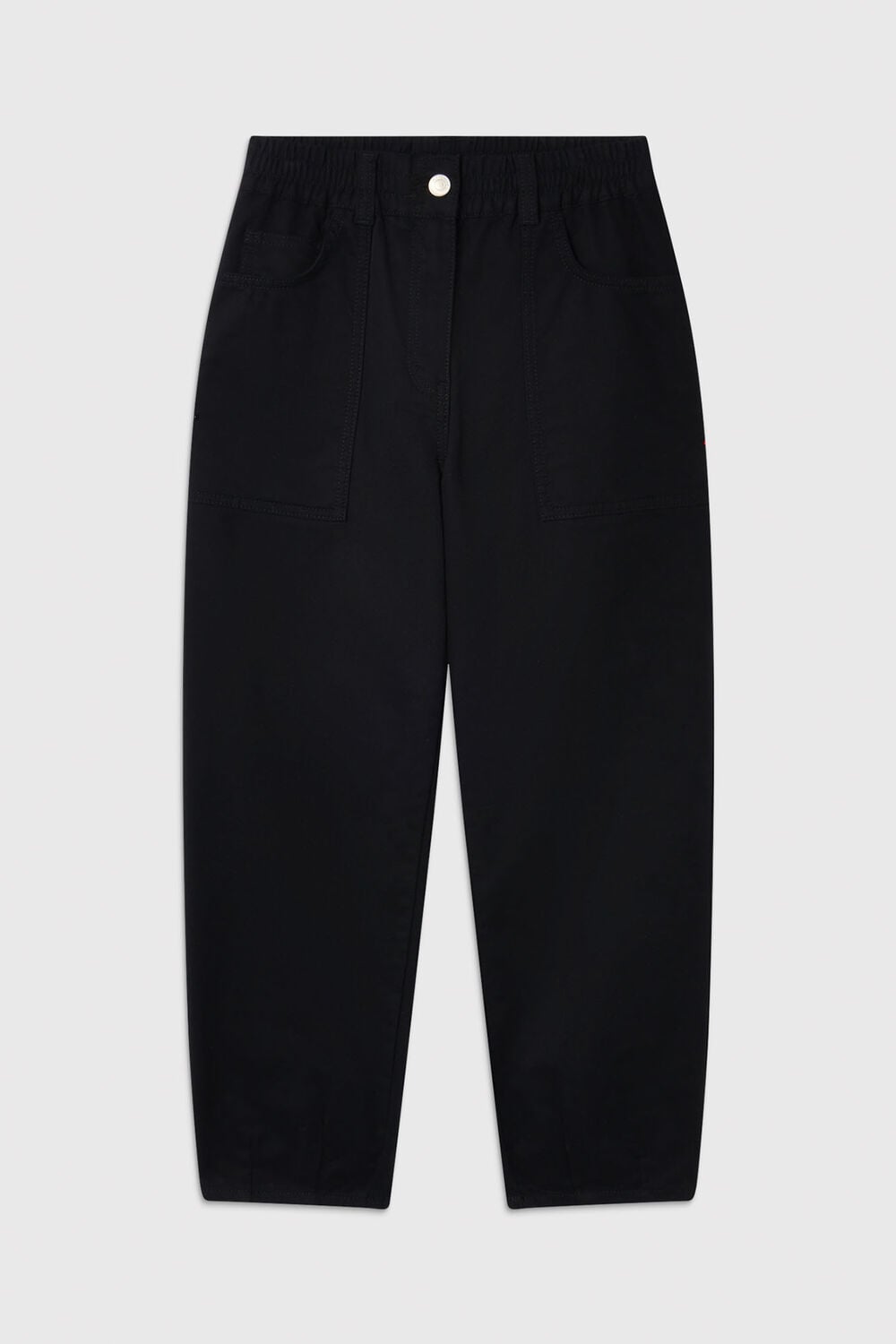 Solid Black Petite Tessa Casual Trouser