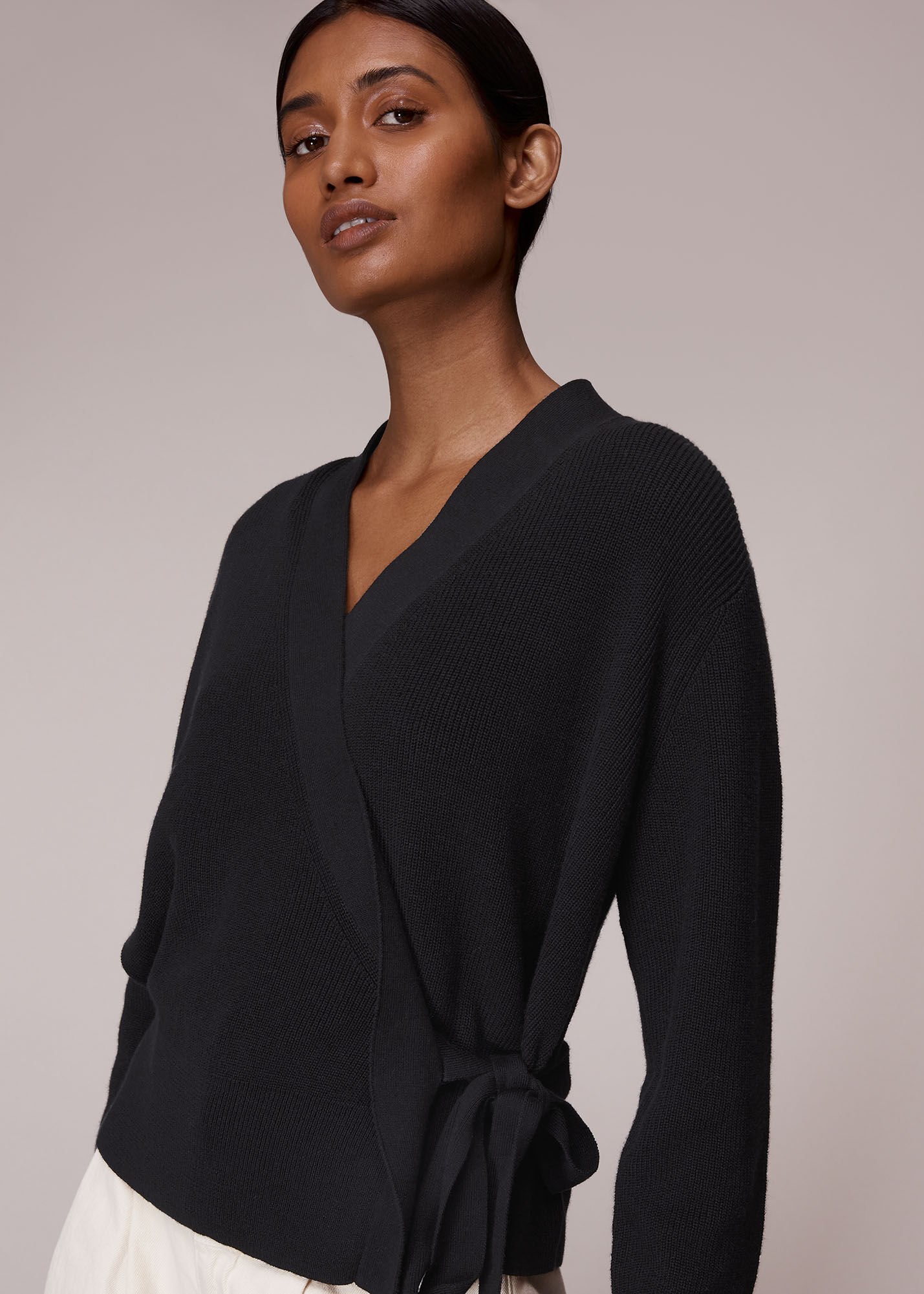 Black Wrap Ballet Cardigan WHISTLES Whistles UK