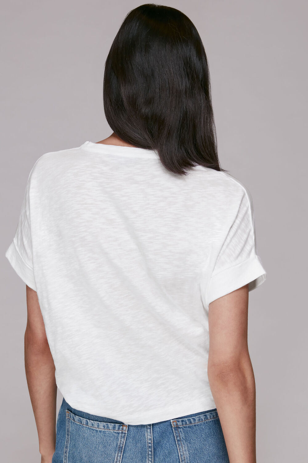 Round Neck Tie Front Tee