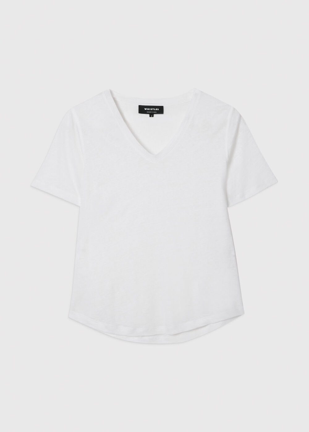 Linen V Neck T-Shirt