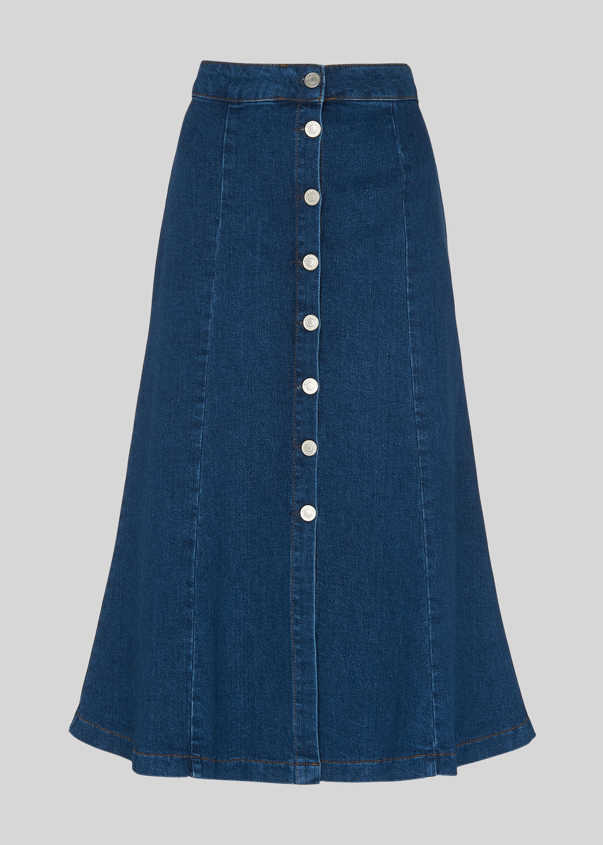 Whistles denim hot sale midi skirt
