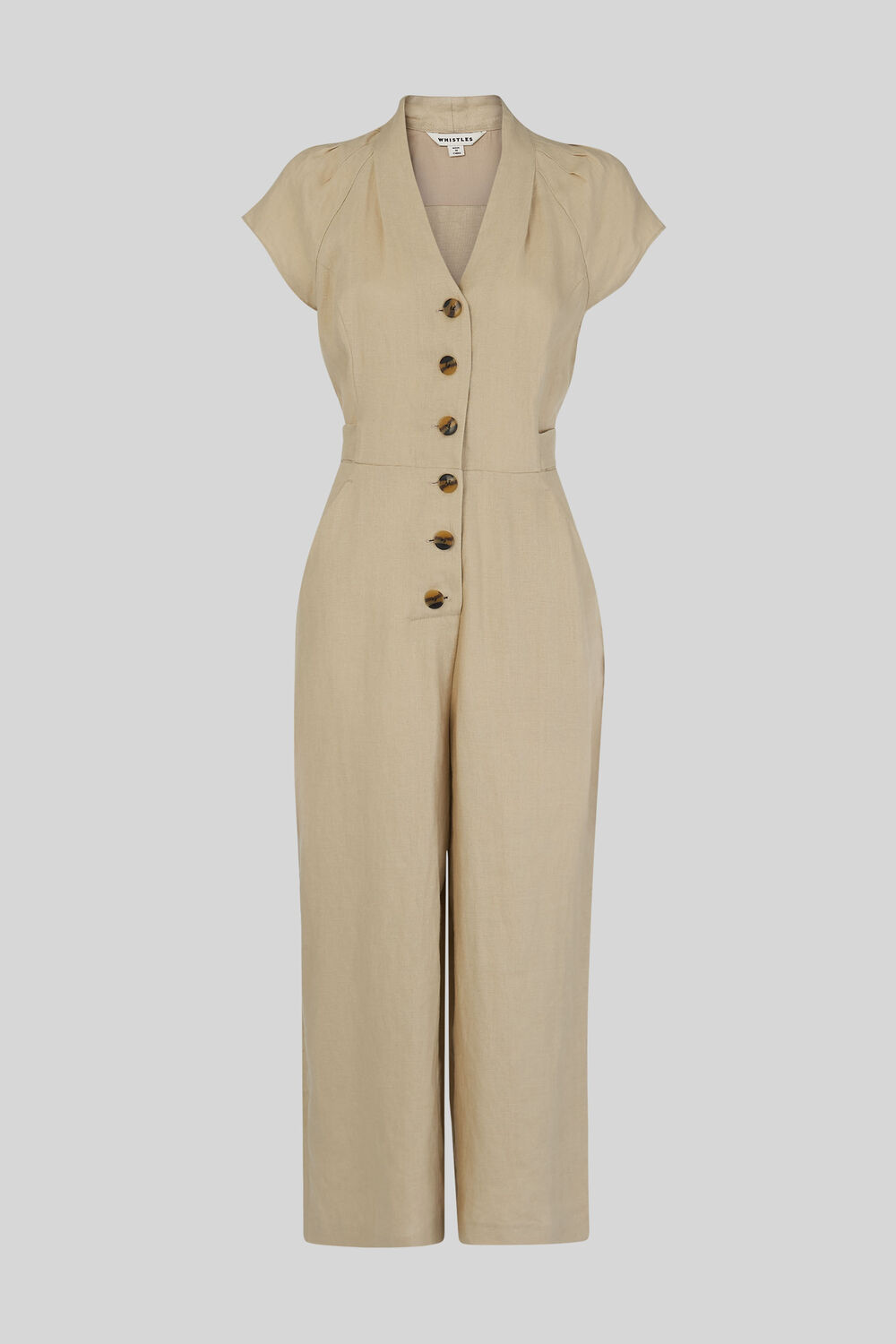 Sana Linen Jumpsuit Beige