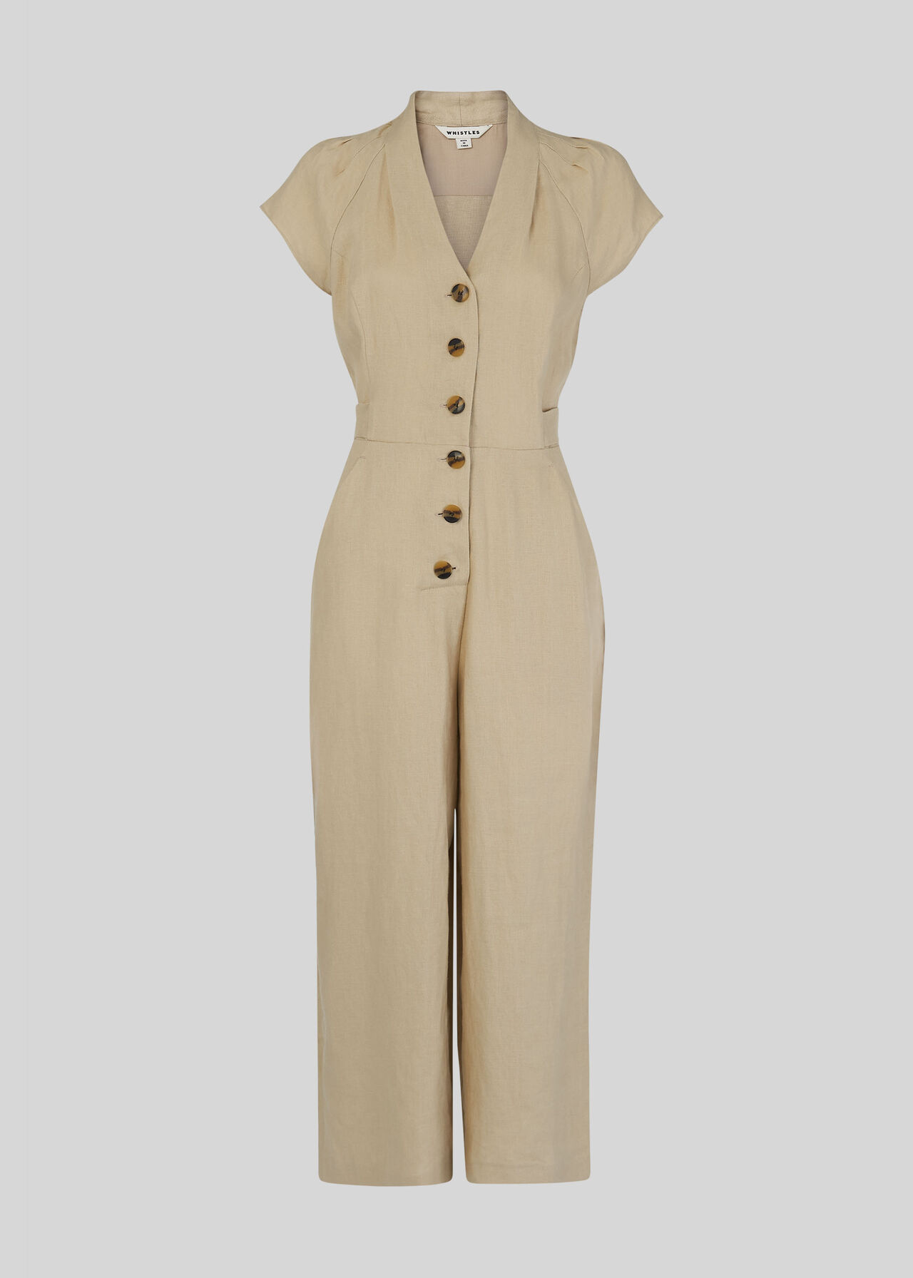 Sana Linen Jumpsuit Beige