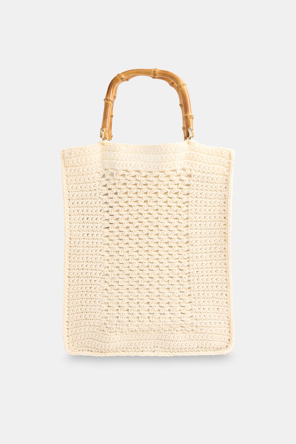 Bamboo Handle Crochet Mini Bag
