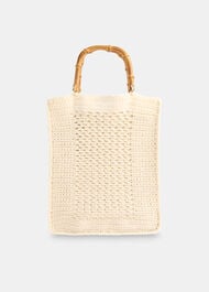 Bamboo Handle Crochet Bag