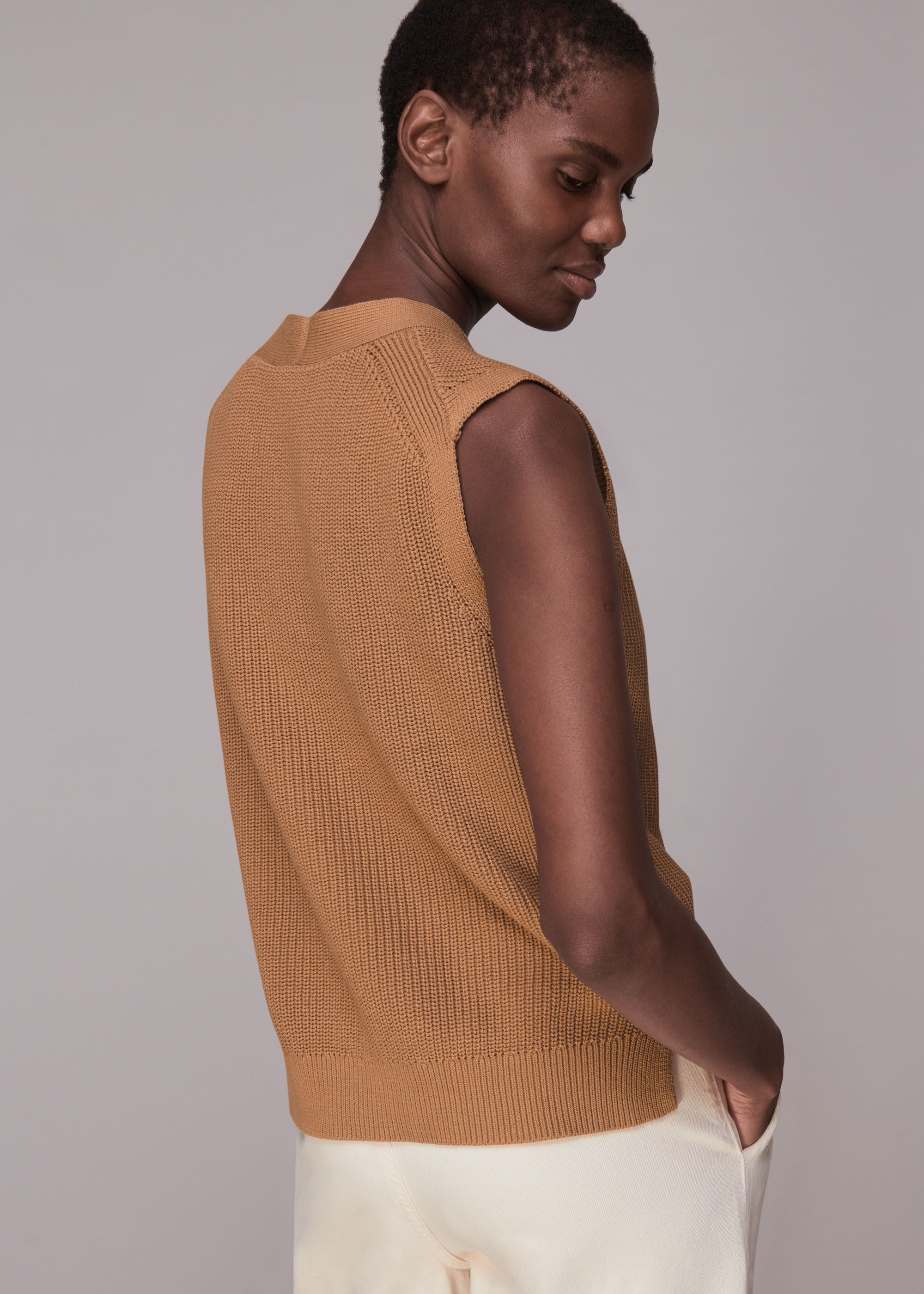 Knitted Button Up Waistcoat |