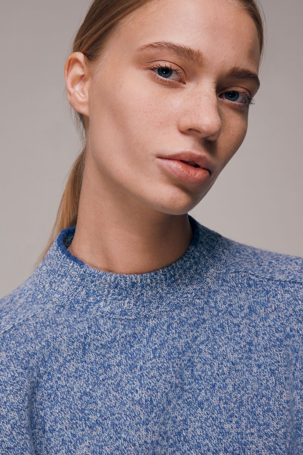 Funnel Neck Flecked Jumper