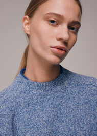 Funnel Neck Flecked Jumper