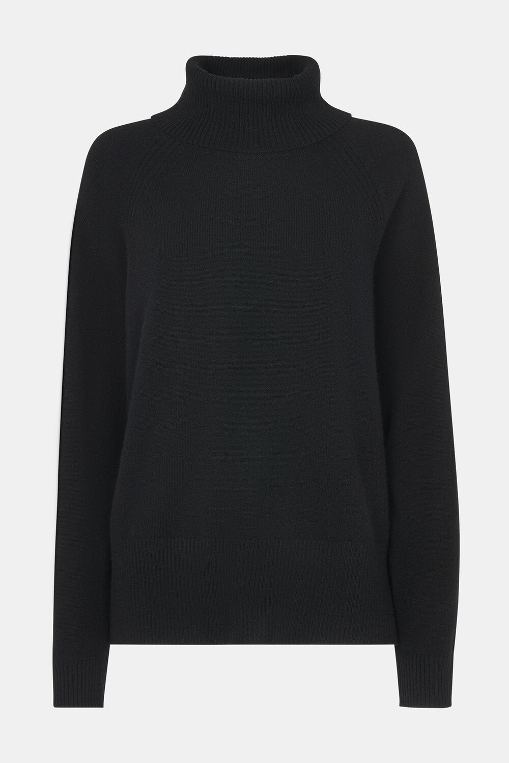Black Cashmere Turtleneck Sweater