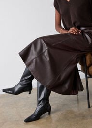 Full Hem Leather Circle Skirt