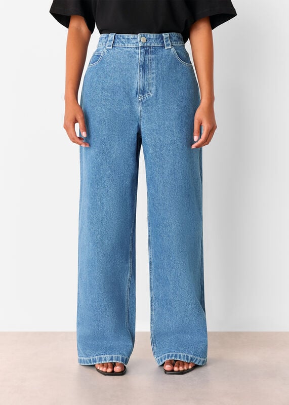 Denim Petite Relaxed Straight Leg Jean